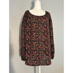 Ava & Viv Plus Floral Peasant Boho Oversize Fairy Top Sz X-1x Fits Loosely.